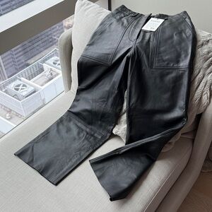 Net-A-Porter Deadwood Black Leather Pants
